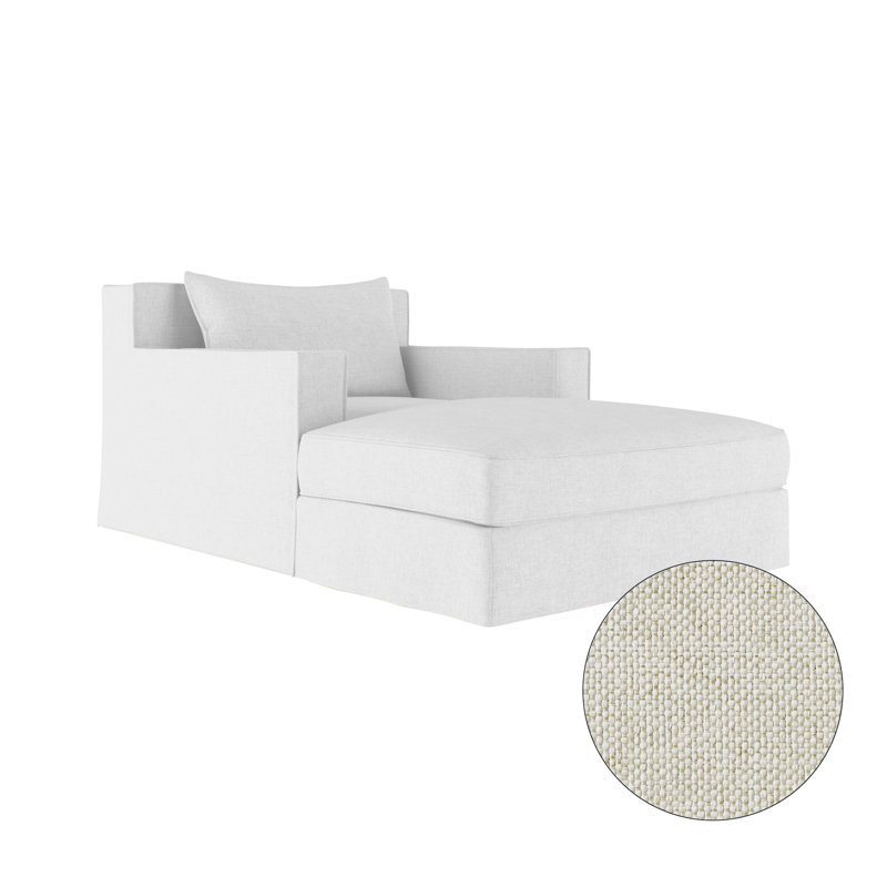 Mulberry Chaise Lounge, Plush Velvet Silver Streak, Weathered