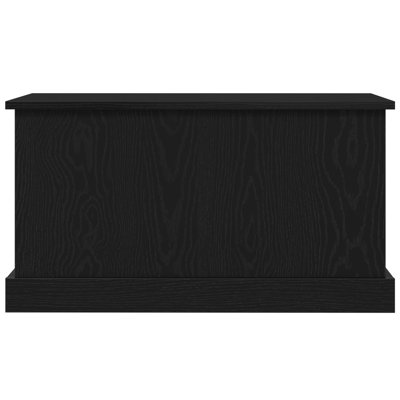 Storage Box Black Oak Wood 70 X 40 X 38 Cm Storage Chest
