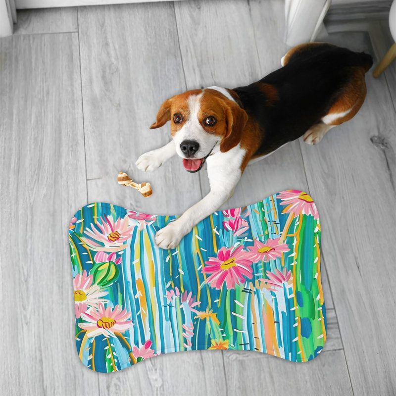 Preppy Succulent Patterns - Tapis d'alimentation en os 1 pièce, 18"