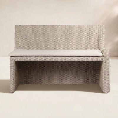 Senna Outdoor RAF Dining Bench 49"-Vintage White