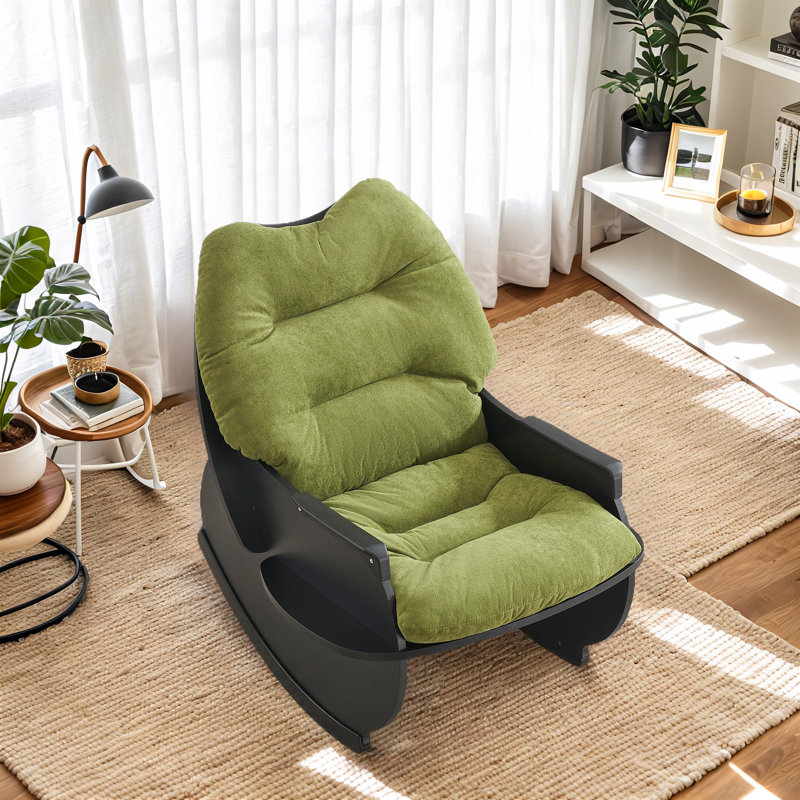 Chaise berçante capitonnée l 30 po, Vert