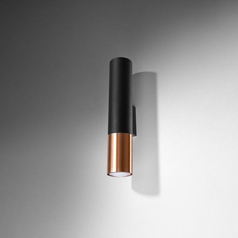 Alira Flush Mounted Sconce, Black/Copper
