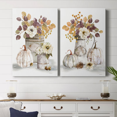 Automne Arrangement I - Toile tendue avec châssis de qualité supérieure - Prêt à être accroché