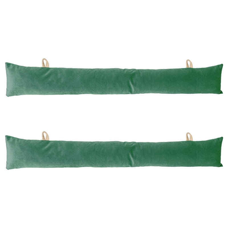 Velvet Draft Excluder, Green