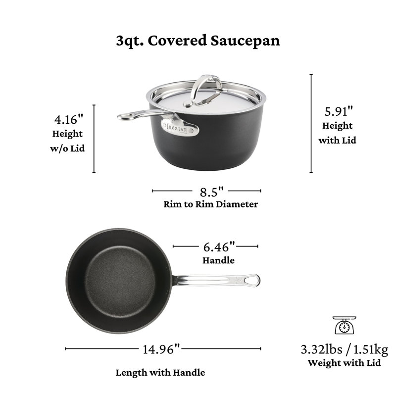 Hestan Titum® Fusion 3Qt Nonstick Saucepan With Lid