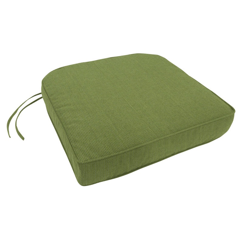 Encinitas Sunbrella Outdoor 3.5'' Dining Chair Seat Cushion, Spectrum Cilantro Sunbrella® Plainweave, 3.5" H x 20" W x 19" D