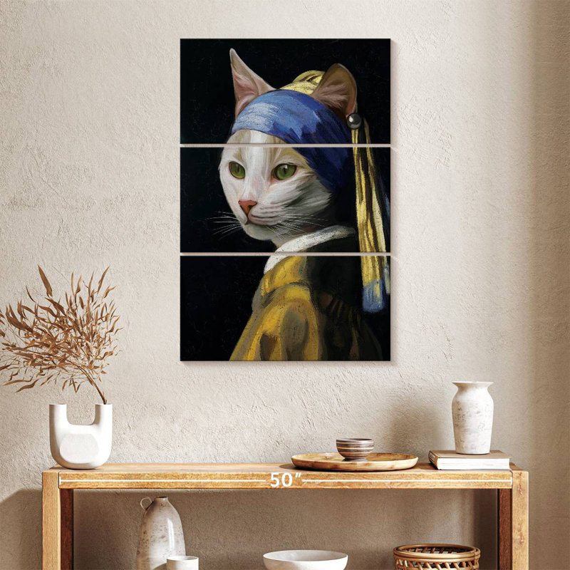 Chat de ketti avec une perle, H 38 po x l 24 po