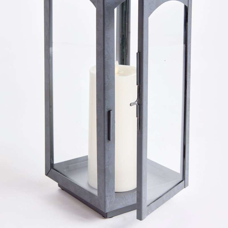 Furlane Lantern,  15.75" H x 6.5" W x 6.5" D, Gray
