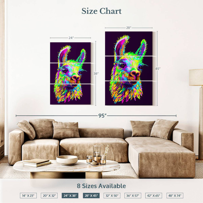 Lama abstrait Brampt, H 38 po x l 24 po