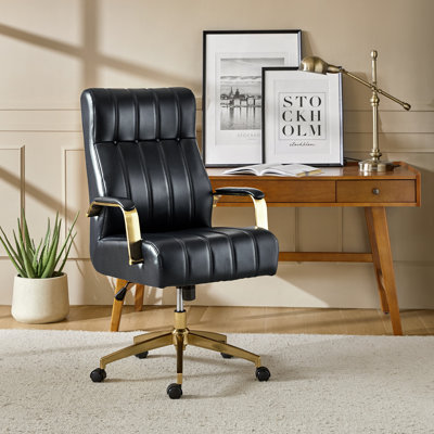 Leipzig 47" H Tufted Leather Executive Chair