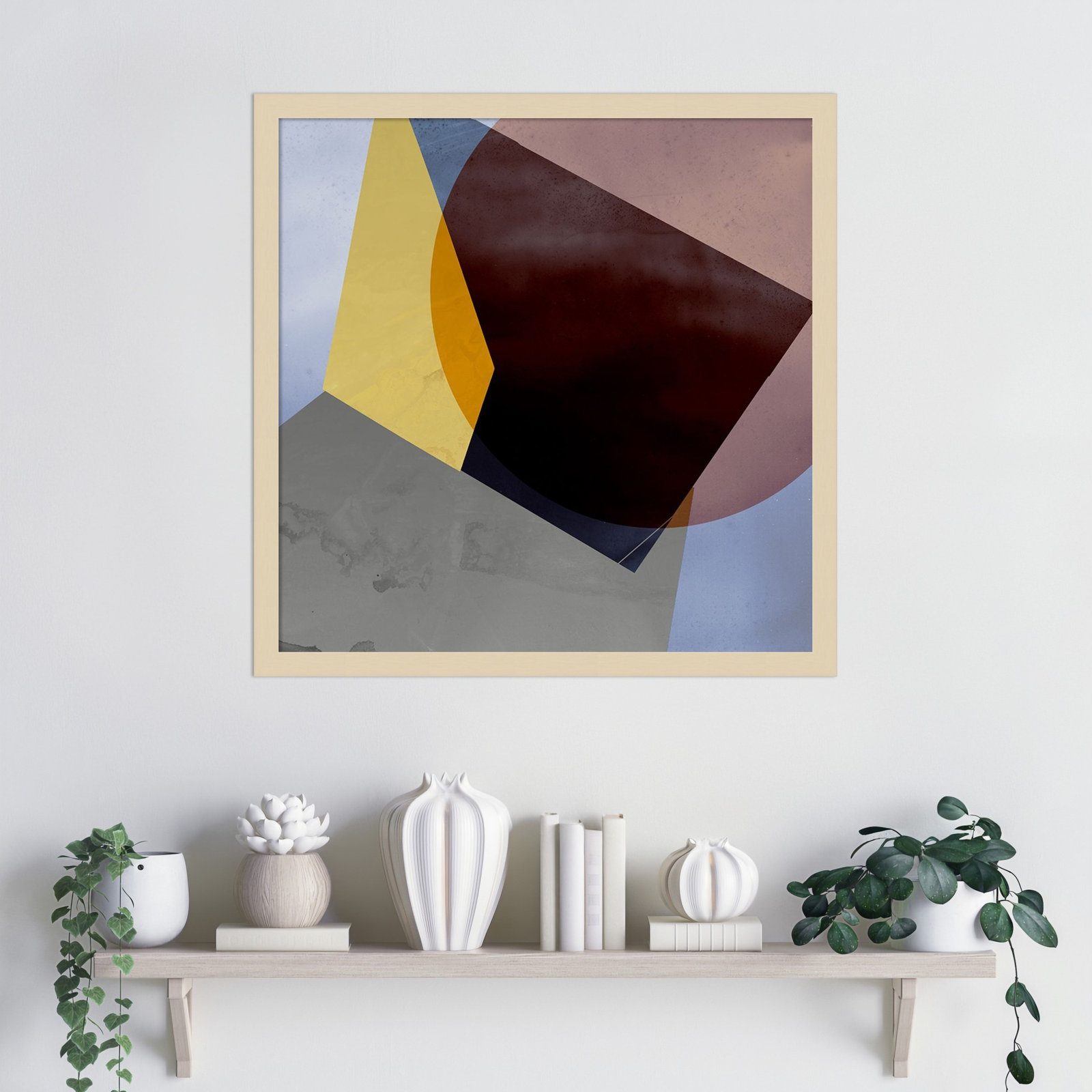 Flagler "Essentially Minimal II" Print, 21" H x 21" W, Brown