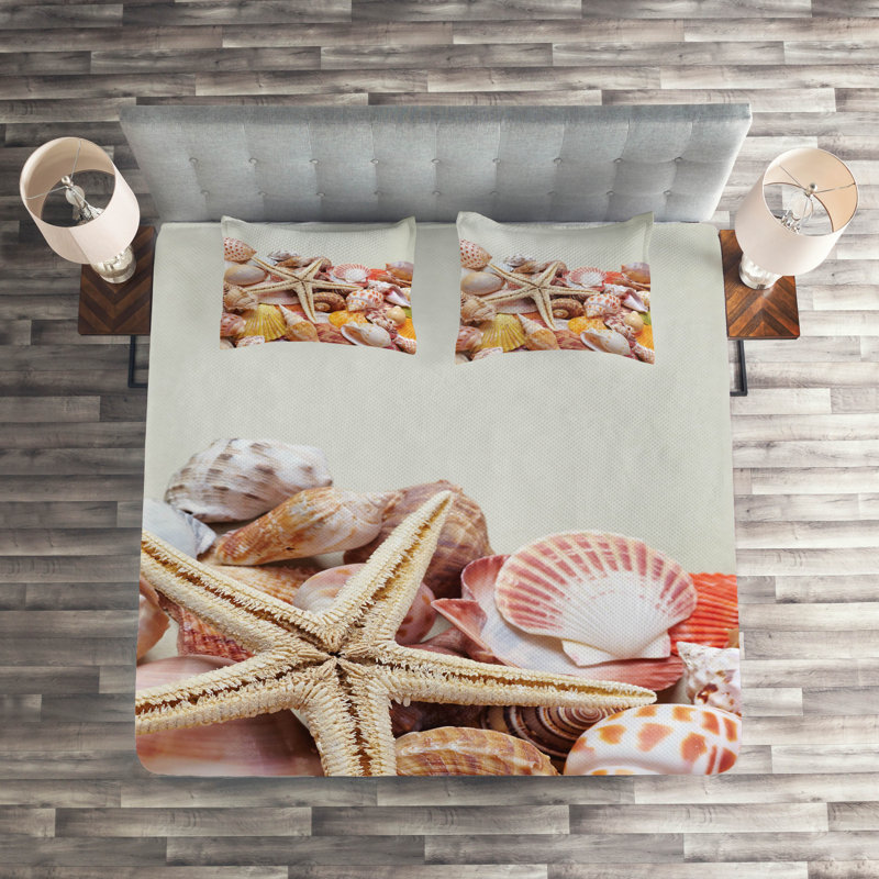 Seashells Coastal Coverlet