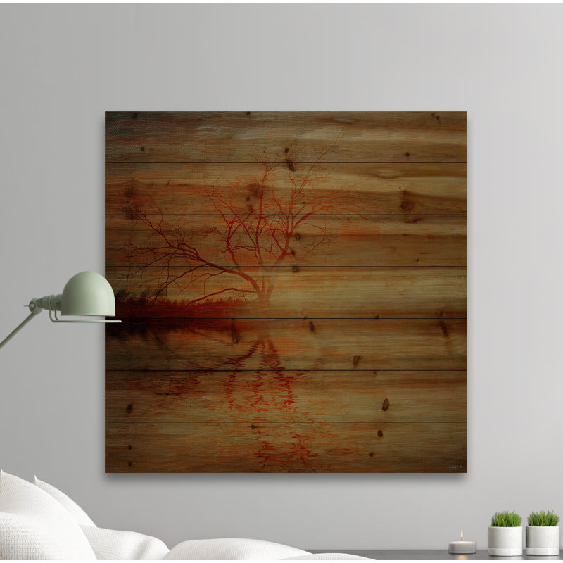 «Amazing Sunset», reproduction sur bois de pin naturel, H 40 po x l 40 po x P 1,5 po