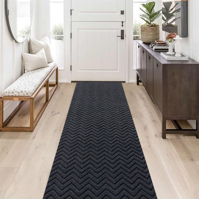 Tapis de couloir utilitaire de tailles personnalisées - (très long jusqu'à 82 pi) - Tapis d'entrée antidérapant et couloir pour usage résidentiel / commercial