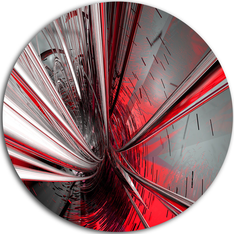 Abstract Fractal Deep Into Middle 3D Circle Metal Wall Art