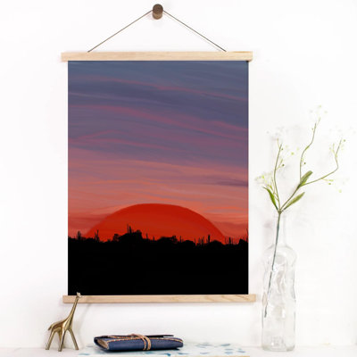 Desert Sunset Wood Hanger By Carlos Grisales