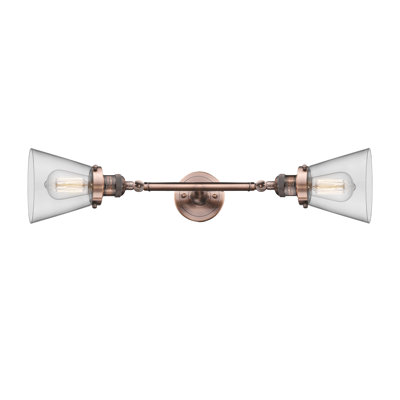 Éclairage de meuble-lavabo inclinable 2 lumières Cone