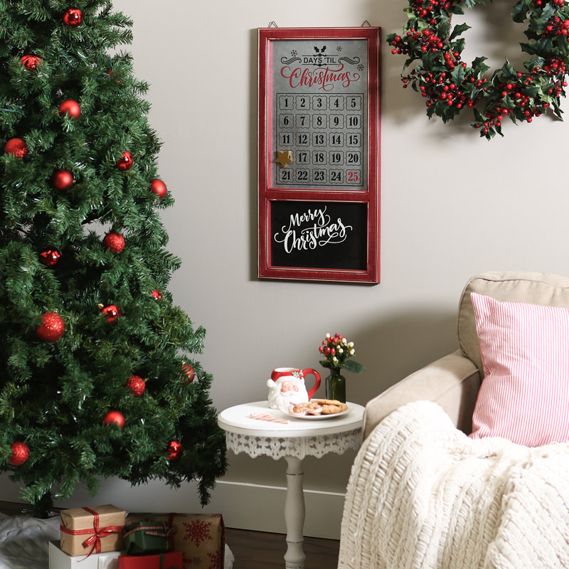 Tableau noir et calendrier de Noël Galvanisé
