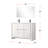 48" X 20.27" White Bath Vanity With Quartz Countertop, Metal Faucet And 43 In. Mirror - Scratch Stain Protected Surface 20" Top, Included Stain-