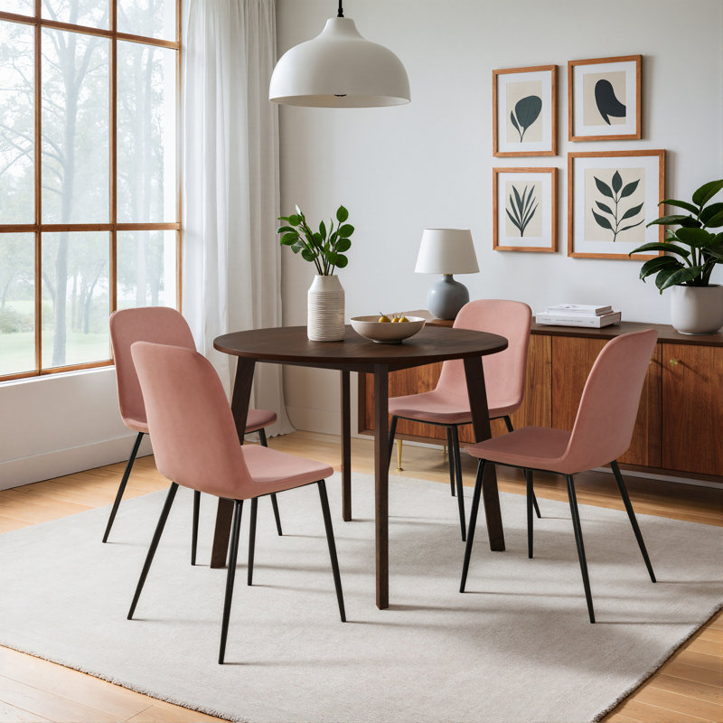 Chaise en velours Kody Comfort +, Rosé