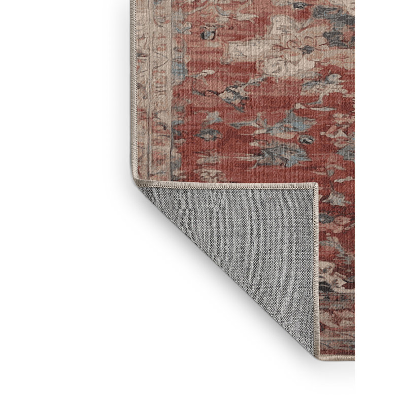 Tapis gris lavable à la machine, Rectangle 4 pi x 6 pi