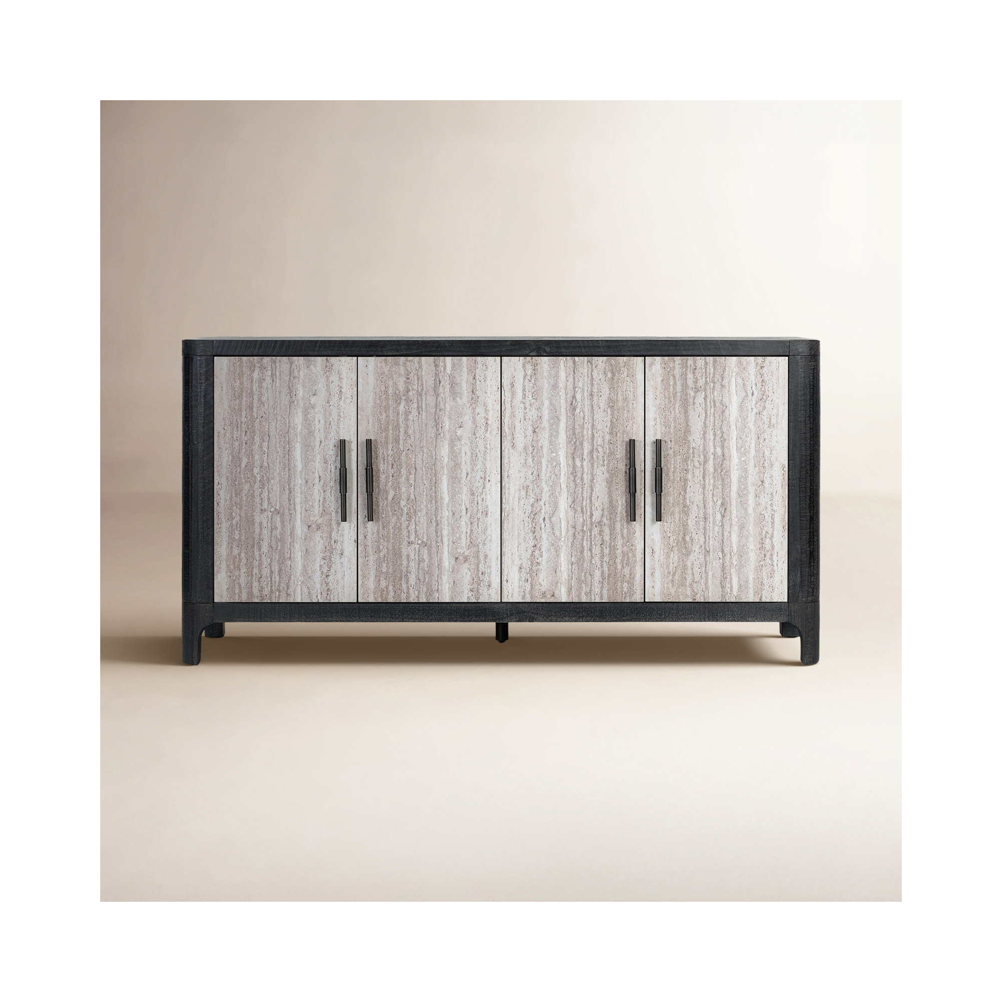 Carley 72" Reclaimed Wood Sideboard, Black