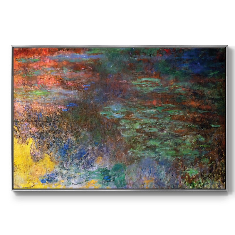 Water Lily Pond, Evening (panneau de droite), 1920, reproduction sur toile encadrée, H 17 po x l 25 po x P 2 po, Argent