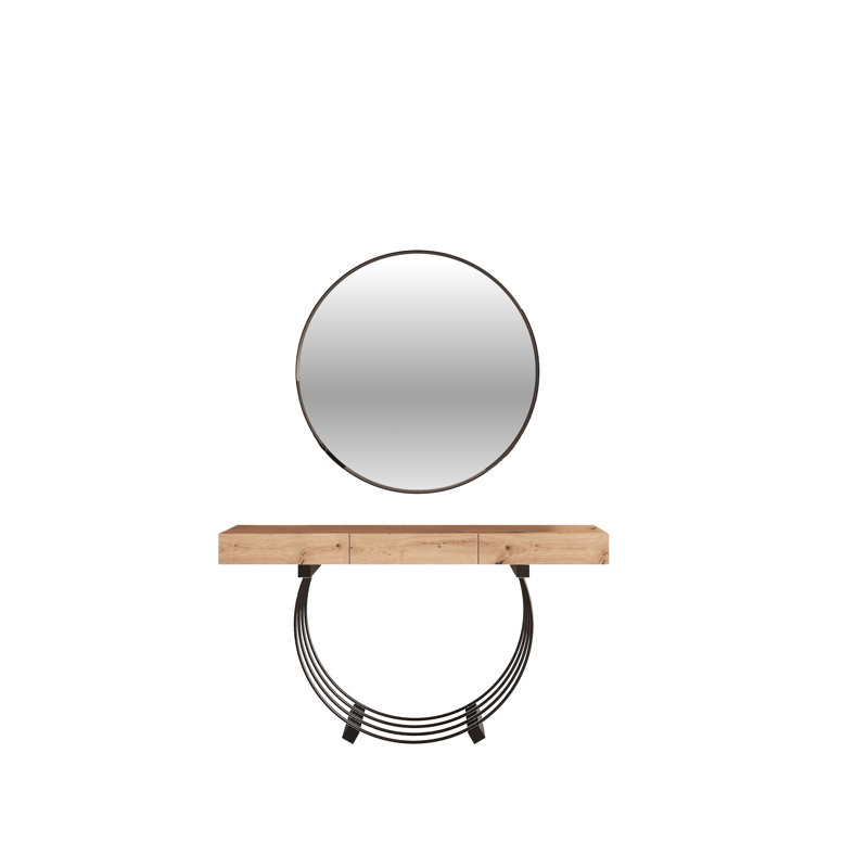Imperium Console With Mirror R11-100, 72" H x 50" W x 20" D