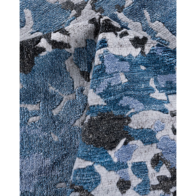 Overdyed One-of-a-Kind 9' 1" X 12' 1" Hand Knotted Area Rug