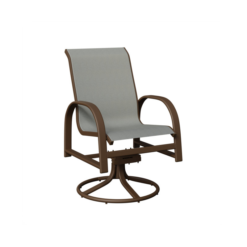 Chaise berçante berçante pivotante Berlin Gardens, Ardoise Nova, Veine d'aluminium et de bois mesquite