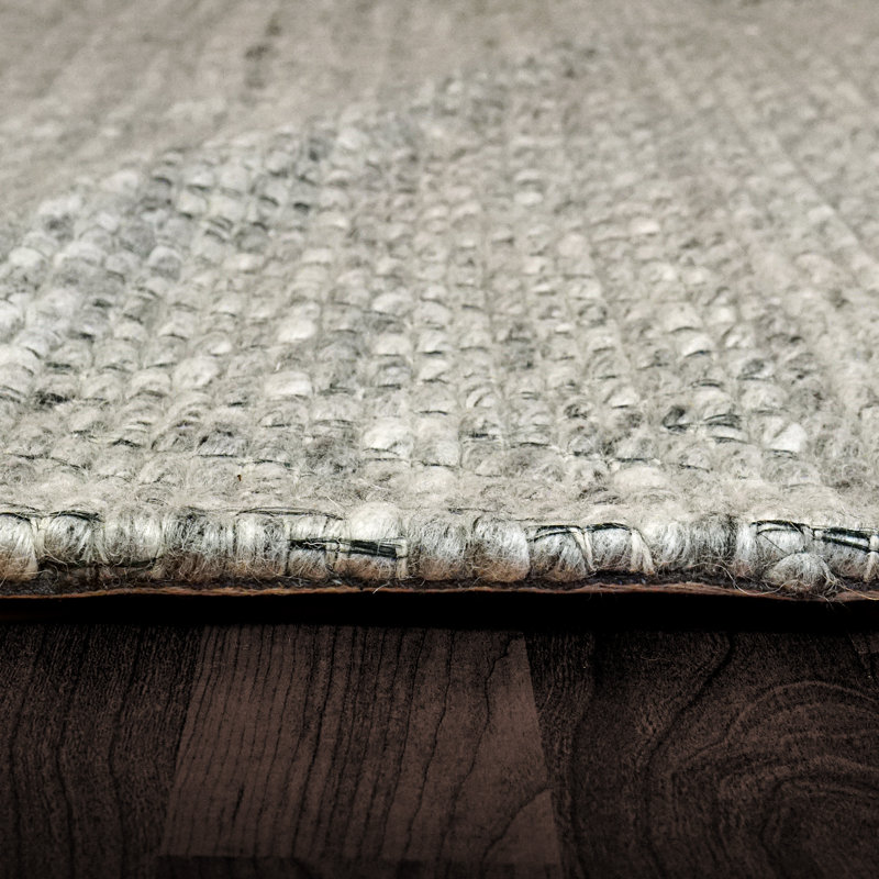 Tapis gris tissé à la main Allessa, Rectangle 5 pi x 8 pi