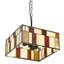 Mundelein 2 - Light Brown/Orange/Cream Square/Rectangle Pendant