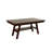 Transitional Rectangular Dark Walnut Table, With Shelf Storage, Rubberwood Table For Dining, Constructed-369830113