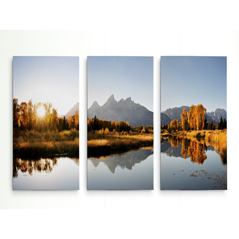 Landing on Snake River - Image multi-pièces sur toile, H 32 po x l 48 po x P 1,5 po