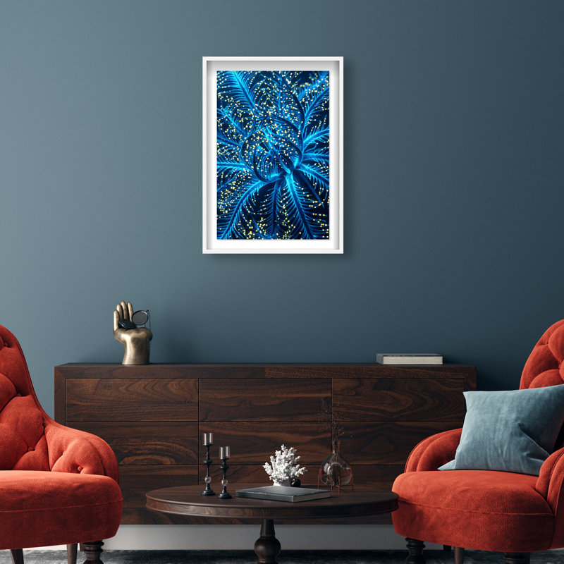 Neon Bloom Print by Oliver Gal, 37.5"H x 25.5"W, White Shadowbox