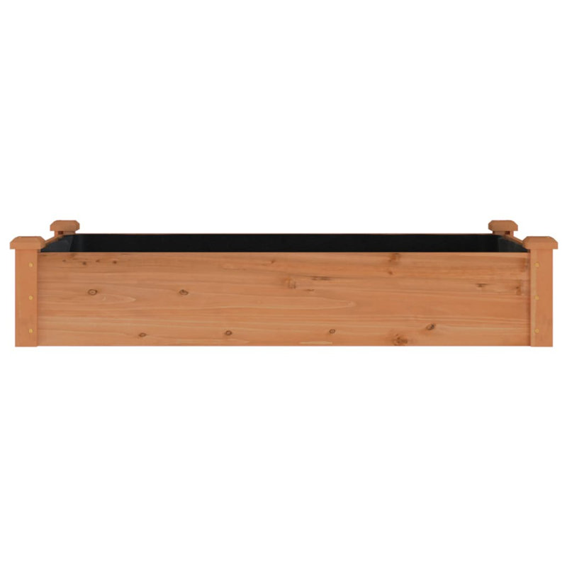 Averion Wood Raised Garden Bed, Brown, 25cm H x 120cm W x 60cm D