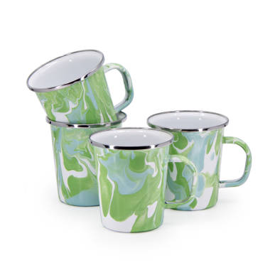 Golden Rabbit Camouflage Enamelware Adult Mugs 4-Pack