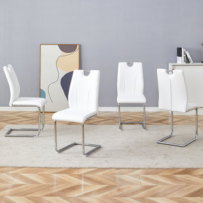 Ensemble de 4 chaises de salle à manger avec pieds en métal et chaise de cuisine