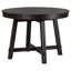 Table de salle à manger ronde extensible avec rallonge de 16 pouces, sièges 4-6, bois massif, finition brun chaud, style maison de campagne