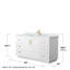 Ensemble de meuble-lavabo simple 60 po avec plateau en marbre Miranda-620175742-620175743