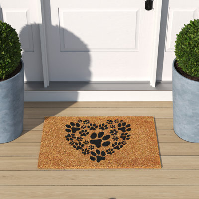 Tapis d'extérieur antidérapant Dorgan Heart Paws