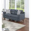 2 pièces en bleu gris, style moderne avec dossier et coussins gris moelleux, coussins contemporains et pieds en bois pour le salon-2099724498