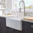 Fireclay 33" L X 20" W Farmhouse Kitchen Sink With Grid And Strainer