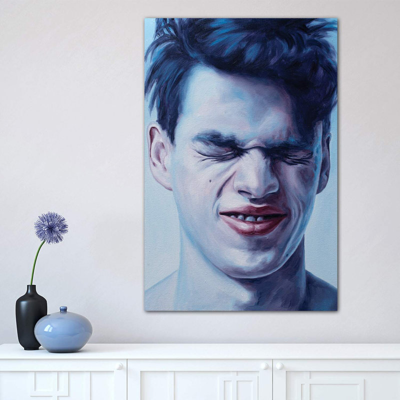 " Closed Eyes " by Oleksandr Balbyshev, Wrapped Canvas, 26" H x 18" W x 1.5" D