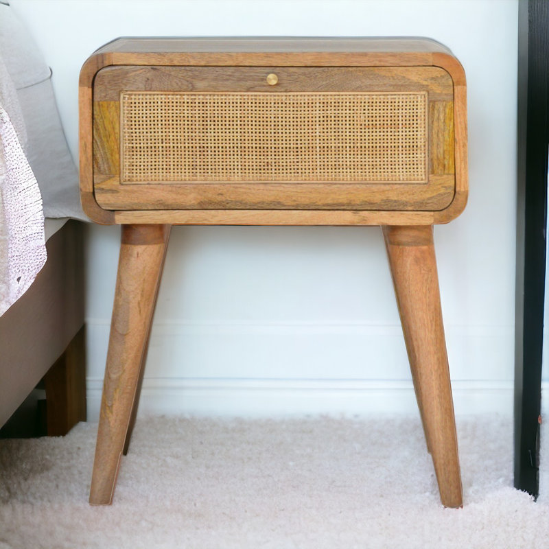 Alishan 45cm W Solid Wood Bedside Table