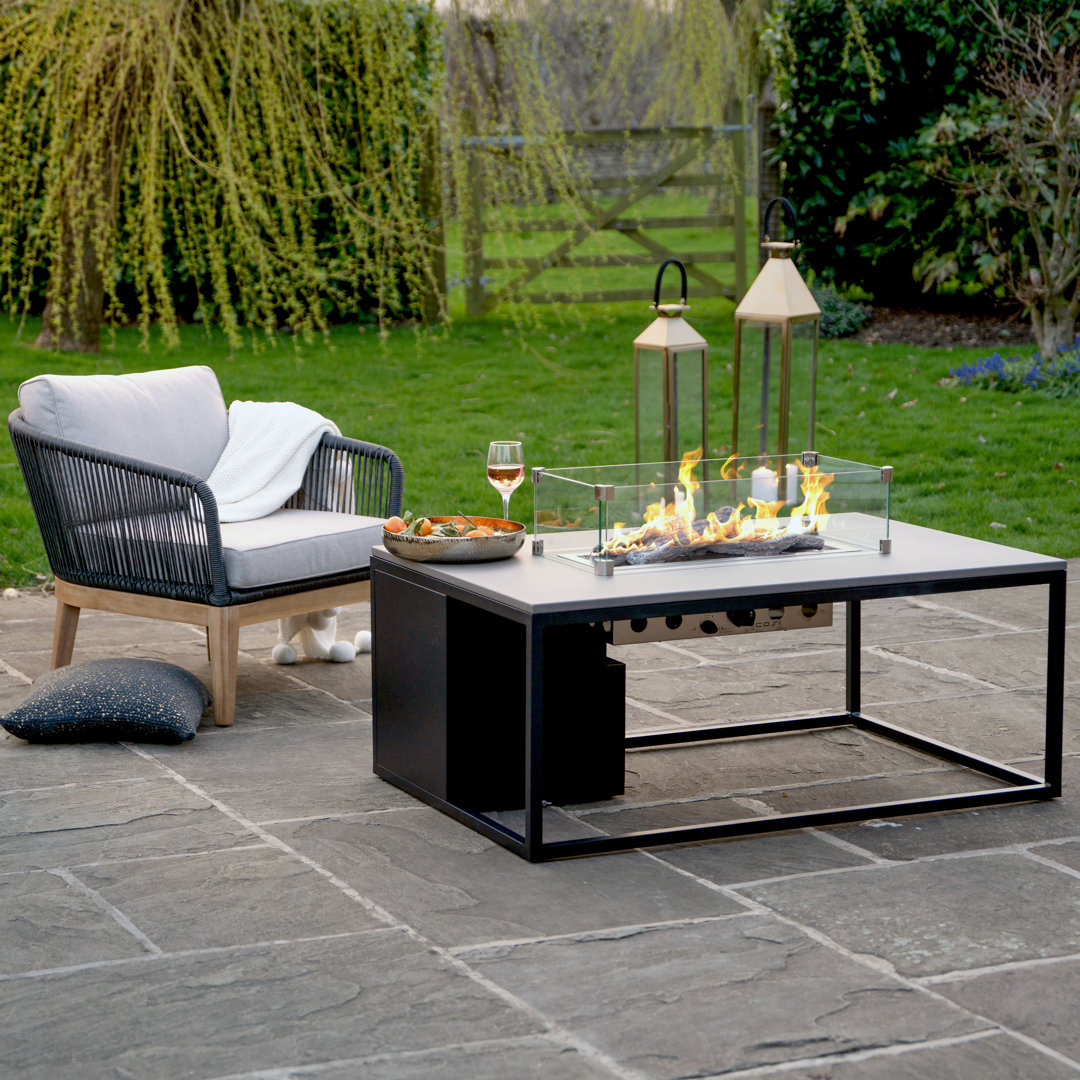 Himanshu Rectangle Aluminium Propane Smokeless Fire Pit Table