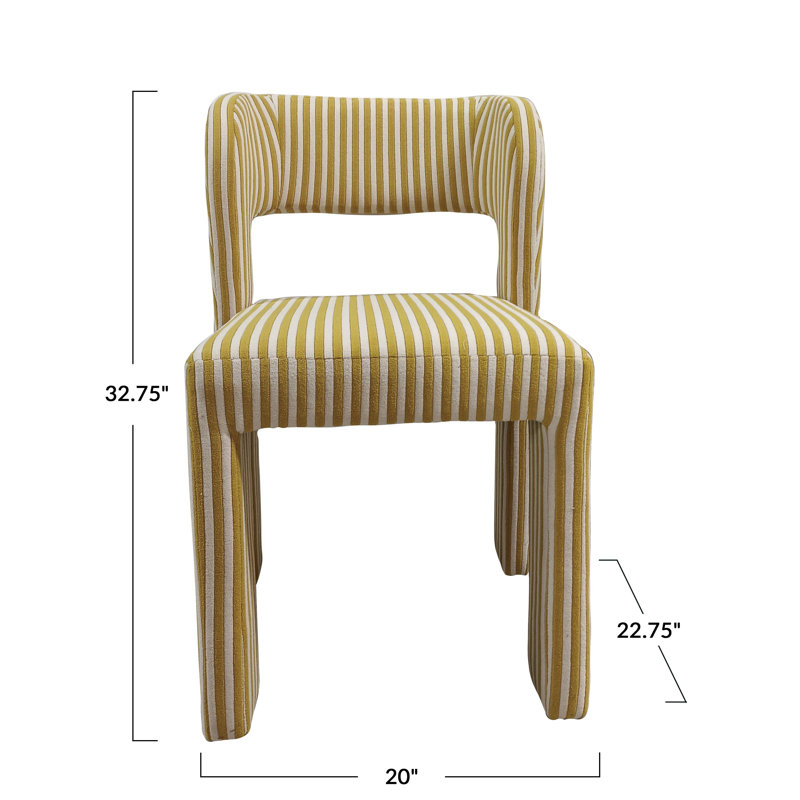 Chaise rembourrée en tissu Terry