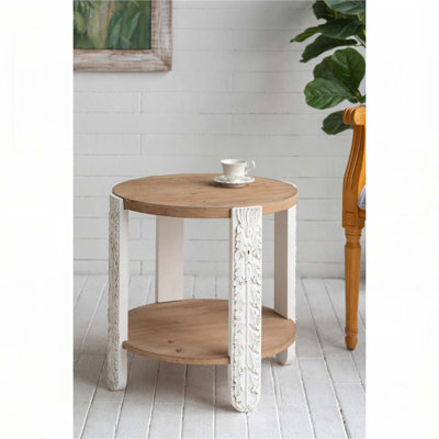 Table basse ronde à deux niveaux