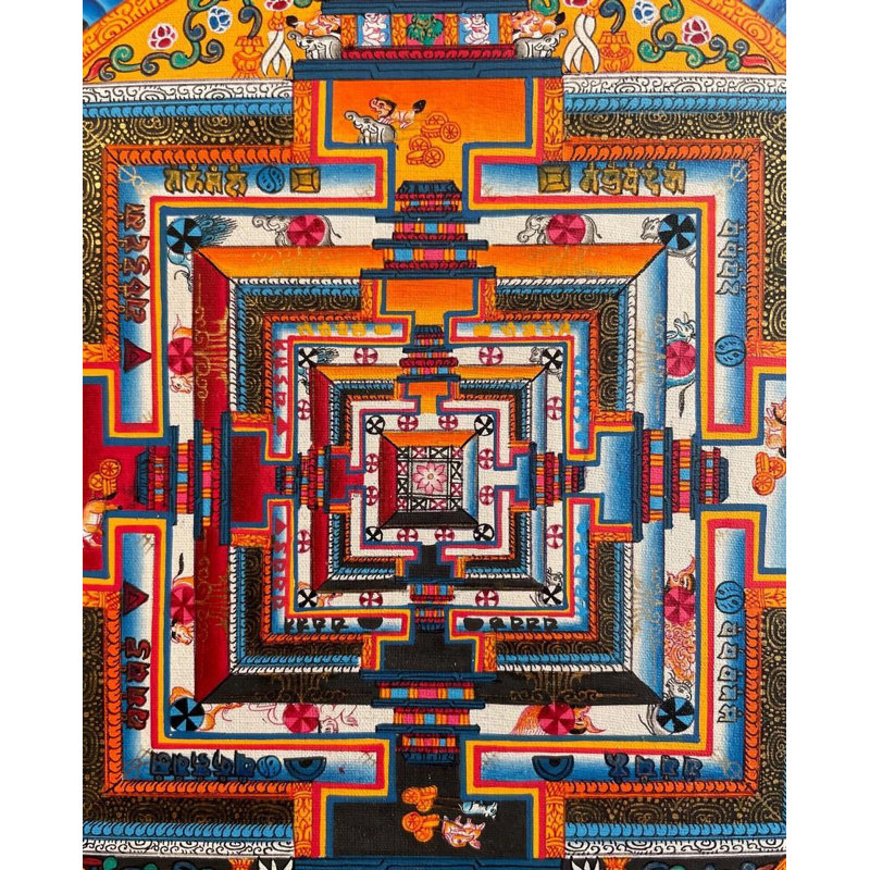 Kalchakra Mandala Thangka (Thangka sans brocart)