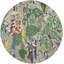 Sabi Jungle Vegan Leather Round Pebble Placemat-716816919